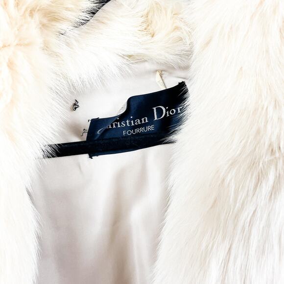 Christian Dior Fourrure Vintage Genuine Fur Coat Luxury Designer Coat Winter - Picture 4 of 15